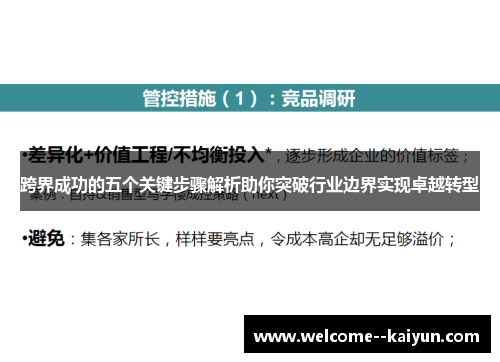 跨界成功的五个关键步骤解析助你突破行业边界实现卓越转型