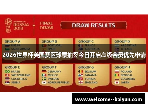2026世界杯美国赛区球票抽签今日开启高级会员优先申请 2026世界杯美国赛区球票抽签今日开启高级会员优先申请